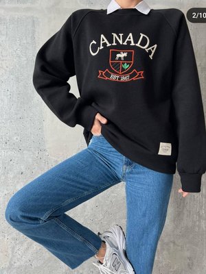 Жіночий світшот на флісі з написом CANADA 30000-57 фото
