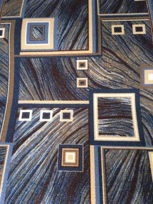 Ворсова килимова доріжка на відріз (синього кольору) 84187 фото