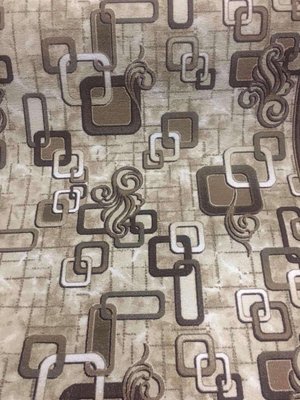 Ворсова килимова доріжка на відріз (бежевого кольору з малюнком) 84191 фото