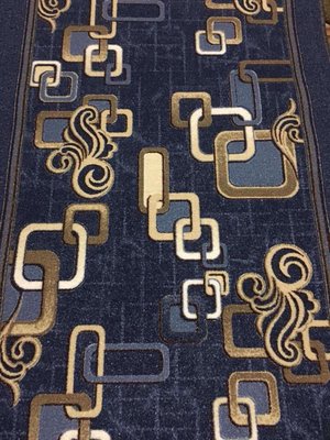 Ворсовая ковровая дорожка на отрез (синего цвета) 84194 фото