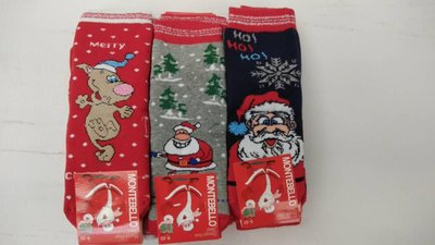 Махрові шкарпетки з новорічним малюнком на дітей 73085 фото