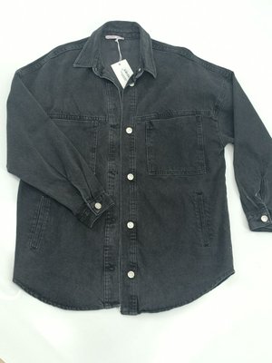 Подовжена джинсова куртка-сорочка  10000-132 фото