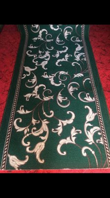 Ворсова килимова доріжка на відріз (зеленого кольору) 84188 фото