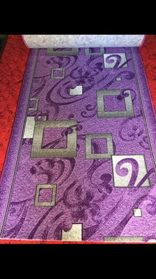 Ворсова килимова доріжка на відріз (фіолетового кольору) 84189 фото