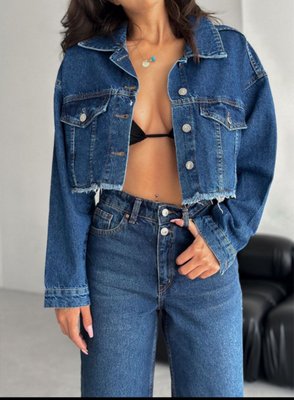 Жіноча джинсова куртка 10000-129 фото