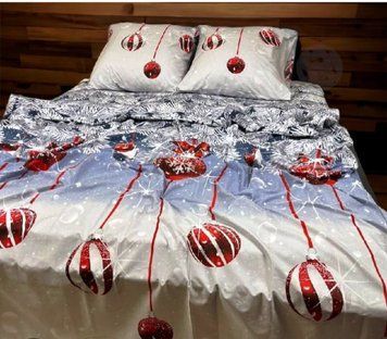 Полуторный комплект Бязь Голд "Новогодние игрушки" 91501 фото